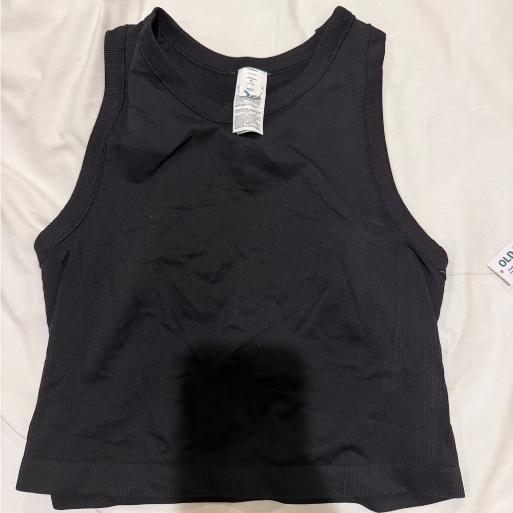 Black Ribbed Tank Top - Picture 1 of 3